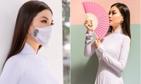Á hậu Diễm Trang đẹp nao lòng với áo dài trắng giữa mùa dịch bệnh ở Ba Lan 