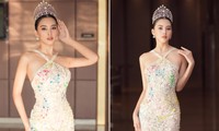 Hoa hậu Tiểu Vy diện váy yếm gợi cảm, &apos;đọ sắc&apos; cùng dàn hậu đình đám tại Vũng Tàu 