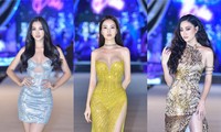 Tiểu Vy, Đỗ Mỹ Linh, Thuỵ Vân diện váy áo nóng bỏng trong đêm thi Người đẹp Biển 