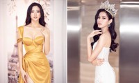 Lương Thùy Linh diện váy cúp ngực quyến rũ, lần đầu đọ sắc bên Hoa hậu Đỗ Thị Hà 
