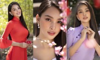 Hoa hậu Tiểu Vy khoe nhan sắc &apos;cực phẩm&apos;, đẹp tựa nàng thơ mùa xuân với áo dài Tết