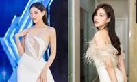 Lương Thuỳ Linh diện váy xuyên thấu khoe chân dài 1m22, Đỗ Thị Hà sexy với váy lông vũ