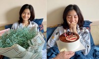 Á hậu Kiều Loan bật khóc khi đón sinh nhật trên giường bệnh.