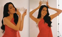 Á hậu Phương Anh lộ ảnh hậu trường chụp cùng vương miện, &apos;tăng tốc&apos; cho Hoa hậu Quốc tế!