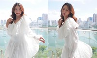 Diện váy trắng giản dị, Thùy Tiên vẫn đẹp hút hồn với nhan sắc &apos;thăng hạng&apos; sau 6 tháng đăng quang