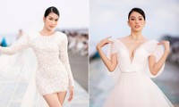 Hoa hậu Tiểu Vy - Á hậu Phương Anh hoá cô dâu quyến rũ, đọ tài catwalk dưới trời mưa