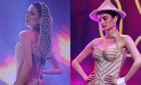 Thí sinh Hoa hậu Philippines gây chú ý khi đội nón trình diễn váy dạ hội trong đêm chung kết