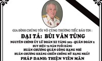 Đại tá Bùi Văn Tùng, nguyên Chính ủy Lữ đoàn xe tăng 203 - Quân đoàn 2 qua đời ở tuổi 94