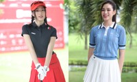 Hoa hậu Đỗ Thị Hà, Thanh Thủy đọ sắc rạng rỡ với trang phục golf 