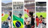 Hot girl Việt Nam sang Qatar xem World Cup 2022, cứ mặc áo đội nào là đội đó về nước 