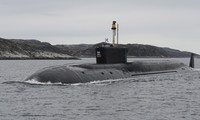 Tàu ngầm hạt nhân Yury Dolgoruky. Ảnh: Tass