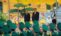 Toàn cảnh lễ đón Nhà vua và Hoàng hậu Nhật Bản tại Phủ chủ tịch