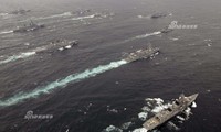 Xem tàu sân bay Mỹ dàn trận trên biển Nhật Bản