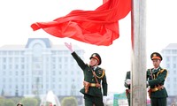 Lễ thượng cờ Tổ quốc tại Tiền Phong Marathon 2023