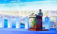  Thủ tướng Phạm Minh Chính dự Lễ khởi công dự án Khu công nghiệp và Khu phi thuế quan Xuân Cầu
