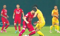 Cầu thủ CAHN đá giao hữu với U23 Việt Nam trong dịp FIFA DaysẢnh: Anh Tú