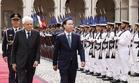 Lễ đón chính thức Chủ tịch nước Võ Văn Thưởng thăm cấp nhà nước tới Italy