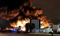 Hiện trường vụ cháy nổ. (Ảnh: Taiwan News)