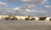 Xe quân sự của Mỹ tại căn cứ không quân al-Asad ở tỉnh Anbar, Iraq. (Ảnh: Reuters)