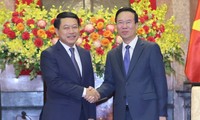 Chủ tịch nước Võ Văn Thưởng tiếp Phó Thủ tướng, Bộ trưởng Ngoại giao Lào