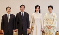 Chủ tịch nước Võ Văn Thưởng và Phu nhân hội kiến Nhà vua Nhật Bản Naruhito và Hoàng hậu ngày 28/11. (Ảnh: TTXVN)