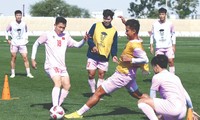 ĐT Việt Nam nỗ lực tập luyện cho trận đấu cuối gặp Iraq Ảnh: Nhật Đoàn 