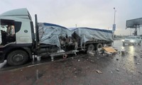 Ngày 5/2 tại Gaza, xe tải (chở lương thực cứu trợ người Palestine) dính đạn của lực lượng Israel. Ảnh: UNRWA