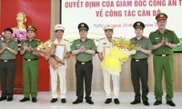 Công bố quyết định của Giám đốc Công an tỉnh Nghệ An về công tác cán bộ