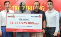 Anh H.M.H đến từ Hà Giang vừa nhận giải thưởng Jackpot trị giá 41,5 tỷ đồng. 