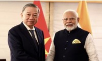 Tổng Bí thư, Chủ tịch nước Tô Lâm và Thủ tướng Ấn Độ Narendra Modi trong cuộc gặp ngày 23/9