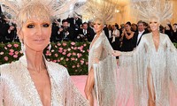 Celine Dion mặc đầm tua rua xẻ bạo, lộng lẫy như bà hoàng ở Met Gala