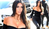 Kim Kardashian khoe ngực đầy &apos;nhức mắt&apos; trên phố