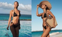 Bella Hadid khoe dáng siêu mẫu đẹp như tượng tạc với bikini