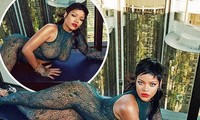 Nữ tỷ phú Rihanna khoe 3 vòng nóng bỏng với đồ ren xuyên thấu