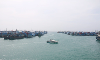 Tàu cá của ngư dân huyện Phú Quý đánh bắt hải sản (Ảnh: Trúc Hà)
