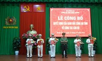 Trao các quyết định của Giám đốc Công an Bình Thuận về công tác cán bộ
