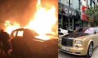 Rolls-Royce Phantom độc nhất Việt Nam bốc cháy ngùn ngụt trong đêm