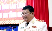 Thiếu tướng Rah Lan Lâm phát biểu tại buổi lễ