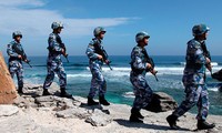 Lính hải quân Trung Quốc hiện diện trái phép trên đảo Phú Lâm thuộc quần đảo Hoàng Sa của Việt Nam.