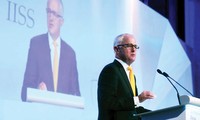 Thủ tướng Úc Malcolm Turnbull là diễn giả chính trong phiên khai mạc Đối thoại Shangri-la 2017 tại Singapore. Ảnh: SMH.