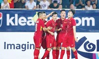 Các chân sút U22 Việt Nam cần tận dụng tốt hơn các cơ hội ăn bàn, thay vì chỉ một lần ăn mừng bàn thắng trong trận giao hữu với ĐT các ngôi sao Hàn Quốc. Ảnh: VSI.