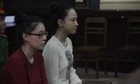 Hoa hậu Phương Nga và Thùy Dung tại phiên tòa trước đây. Ảnh: Tân Châu.