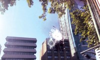 Một viên đạn bắn trúng cửa sổ chống đạn của đại sứ quán Mỹ tại Thổ Nhĩ Kỳ. Ảnh: AP.