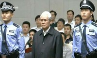 Phiên tòa xét xử cựu Bộ trưởng Công an Trung Quốc Chu Vĩnh Khang. Ảnh: Xinhua