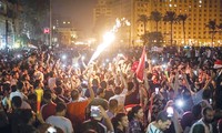 Người dân Ai Cập đổ xuống đường ăn mừng kỳ tích dự World Cup của đội bóng quê hương. Ảnh: GETTY IMAGES.