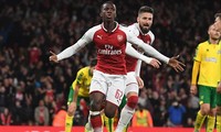 Eddie Nketiah góp công lớn giúp Arsenal vào tứ kết Laegue Cup. Ảnh: GETTYIMAGES.