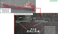 Bức ảnh chụp tàu Kum Un San 3 của Triều Tiên bị Mỹ cáo buộc giả mạo thông tin tàu. Ảnh: Bộ Tài chính Mỹ.
