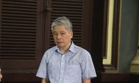 Nguyên phó Thống đốc Đặng Thanh Bình tại tòa. Ảnh: Tân Châu.