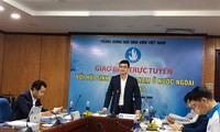 Anh Bùi Quang Huy, Bí thư T.Ư Đoàn, Chủ tịch T.Ư Hội SVVN chủ trì buổi giao ban trực tuyến với các Hội SVVN ở nước ngoài