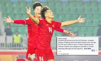 Người hâm mộ Đông Nam Á trầm trồ trước màn trình diễn của U20 Việt Nam